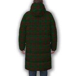 ScotsTee Shop Scottish Matheson Hunting Highland Society of London Crest Tartan Long Down Jacket Winter White Duck Down Plaid