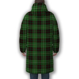 ScotsTee Shop Scottish McAuley of Lewis Ancient Crest Tartan Long Down Jacket Winter White Duck Down Plaid