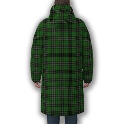 ScotsTee Shop Scottish McLean of Duart Hunting Ancient Crest Tartan Long Down Jacket Winter White Duck Down Plaid
