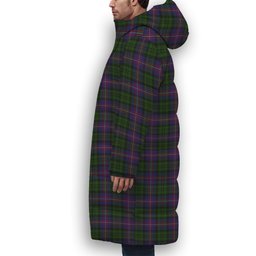 ScotsTee Shop Scottish MacNeil of Colonsay 2 Crest Tartan Long Down Jacket Winter White Duck Down Plaid