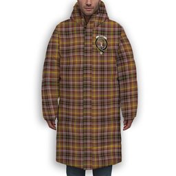 ScotsTee Shop Scottish McKay of Strathnaver Ancient Crest Tartan Long Down Jacket Winter White Duck Down Plaid