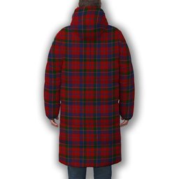 ScotsTee Shop Scottish McDonald of Glenaladale Crest Tartan Long Down Jacket Winter White Duck Down Plaid
