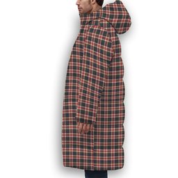 ScotsTee Shop Scottish Robertson Dress #2 Modern Crest Tartan Long Down Jacket Winter White Duck Down Plaid