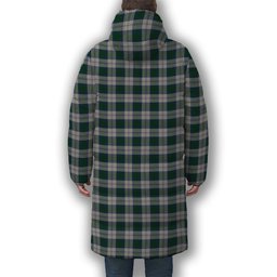 ScotsTee Shop Scottish Lindsay Dress Crest Tartan Long Down Jacket Winter White Duck Down Plaid