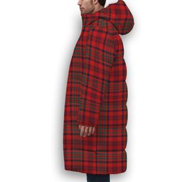 ScotsTee Shop Scottish Murray of Tullibardine Modern Crest Tartan Long Down Jacket Winter White Duck Down Plaid