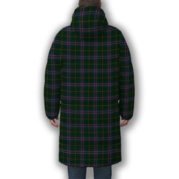 ScotsTee Shop Scottish Johnston Diana Dress Crest Tartan Long Down Jacket Winter White Duck Down Plaid