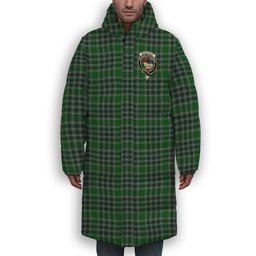 ScotsTee Shop Scottish McDonald Lord of the Isles Hunting Crest Tartan Long Down Jacket Winter White Duck Down Plaid