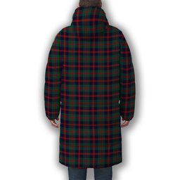 ScotsTee Shop Scottish Robertson of Struan Modern Crest Tartan Long Down Jacket Winter White Duck Down Plaid