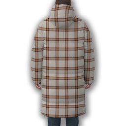 ScotsTee Shop Scottish Young Christina Modern Crest Tartan Long Down Jacket Winter White Duck Down Plaid