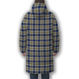 ScotsTee Shop Scottish Livingstone Dress Modern Crest Tartan Long Down Jacket Winter White Duck Down Plaid