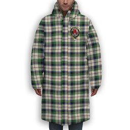 ScotsTee Shop Scottish Mcnaghten Dress Modern Crest Tartan Long Down Jacket Winter White Duck Down Plaid