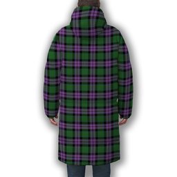 ScotsTee Shop Scottish MacArthur of Milton Ancient Crest Tartan Long Down Jacket Winter White Duck Down Plaid