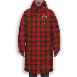 ScotsTee Shop Scottish McNeacail of Scorrybreac Crest Tartan Long Down Jacket Winter White Duck Down Plaid
