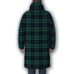 ScotsTee Shop Scottish MacNeill of Colonsay Modern Crest Tartan Long Down Jacket Winter White Duck Down Plaid