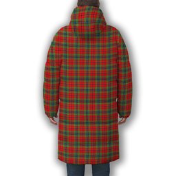 ScotsTee Shop Scottish MacLean of Duart Modern Crest Tartan Long Down Jacket Winter White Duck Down Plaid