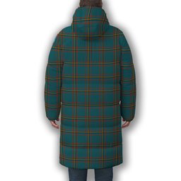 ScotsTee Shop Scottish MacLaine of Lochbuie Hunting Ancient Crest Tartan Long Down Jacket Winter White Duck Down Plaid