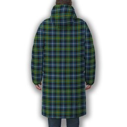 ScotsTee Shop Scottish McNeil of Barra Ancient Crest Tartan Long Down Jacket Winter White Duck Down Plaid