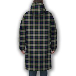ScotsTee Shop Scottish MacLeod of California Crest Tartan Long Down Jacket Winter White Duck Down Plaid