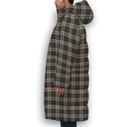 ScotsTee Shop Scottish Stewart of Appin Dress 1 Crest Tartan Long Down Jacket Winter White Duck Down Plaid
