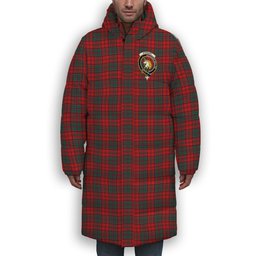 ScotsTee Shop Scottish Stewart of Appin Modern Clan Crest Tartan Long Down Jacket Winter White Duck Down Plaid