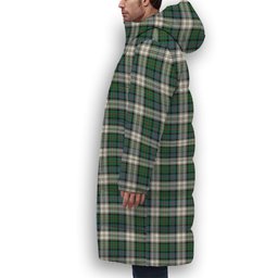 ScotsTee Shop Scottish McCallum Dress Ancient Crest Tartan Long Down Jacket Winter White Duck Down Plaid