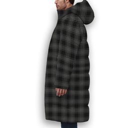 ScotsTee Shop Scottish Stewart Mourning Originaux Modern Clan Crest Tartan Long Down Jacket Winter White Duck Down Plaid