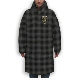 ScotsTee Shop Scottish Stewart Mourning Originaux Modern Clan Crest Tartan Long Down Jacket Winter White Duck Down Plaid
