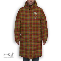 ScotsTee Shop Scottish Scrimgeour of Glassary Crest Tartan Long Down Jacket Winter White Duck Down Plaid
