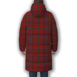 ScotsTee Shop Scottish Lumsden Waistcoat Modern Crest Tartan Long Down Jacket Winter White Duck Down Plaid