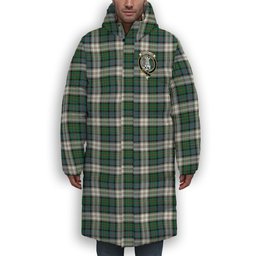 ScotsTee Shop Scottish MacCallum Dress Ancient Crest Tartan Long Down Jacket Winter White Duck Down Plaid