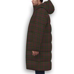 ScotsTee Shop Scottish Matheson Hunting STS incomplete sett Crest Tartan Long Down Jacket Winter White Duck Down Plaid