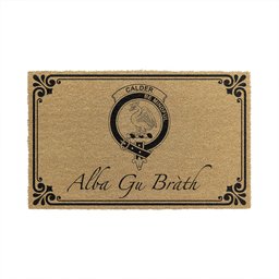 ScotsTee Shop Scottish Calder Campbell Clan Crest Scotland Forever Alba Gu Brath Coir Doormat
