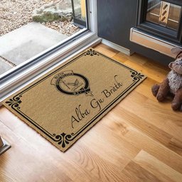 ScotsTee Shop Scottish Blyth Clan Crest Scotland Forever Alba Gu Brath Coir Doormat