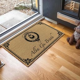 ScotsTee Shop Scottish Hannay Clan Crest Scotland Forever Alba Gu Brath Coir Doormat