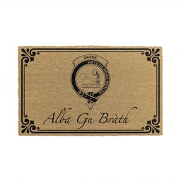 ScotsTee Shop Scottish Skene Clan Crest Scotland Forever Alba Gu Brath Coir Doormat