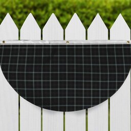 ScotsTee Shop Scottish Absolute Darkness Tartan Non-Pleated Fan Flag Bunting Banner