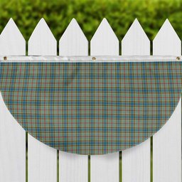 ScotsTee Shop Scottish Balfour Blue Tartan Non-Pleated Fan Flag Bunting Banner