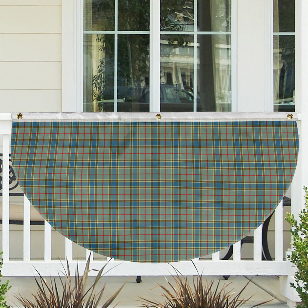 ScotsTee Shop Scottish Balfour Blue Tartan Non-Pleated Fan Flag Bunting Banner