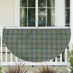 ScotsTee Shop Scottish Balfour Blue Tartan Non-Pleated Fan Flag Bunting Banner