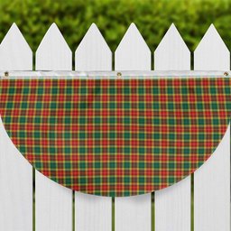 ScotsTee Shop Scottish Buchanan Old Sett Tartan Non-Pleated Fan Flag Bunting Banner
