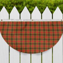 ScotsTee Shop Scottish Buchanan Old Set Weathered Tartan Non-Pleated Fan Flag Bunting Banner