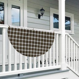 ScotsTee Shop Scottish Burns Battalion Weathered Tartan Non-Pleated Fan Flag Bunting Banner
