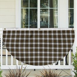 ScotsTee Shop Scottish Burns Battalion Weathered Tartan Non-Pleated Fan Flag Bunting Banner