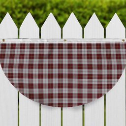 ScotsTee Shop Scottish Cunningham Dress Burgundy Dance Tartan Non-Pleated Fan Flag Bunting Banner