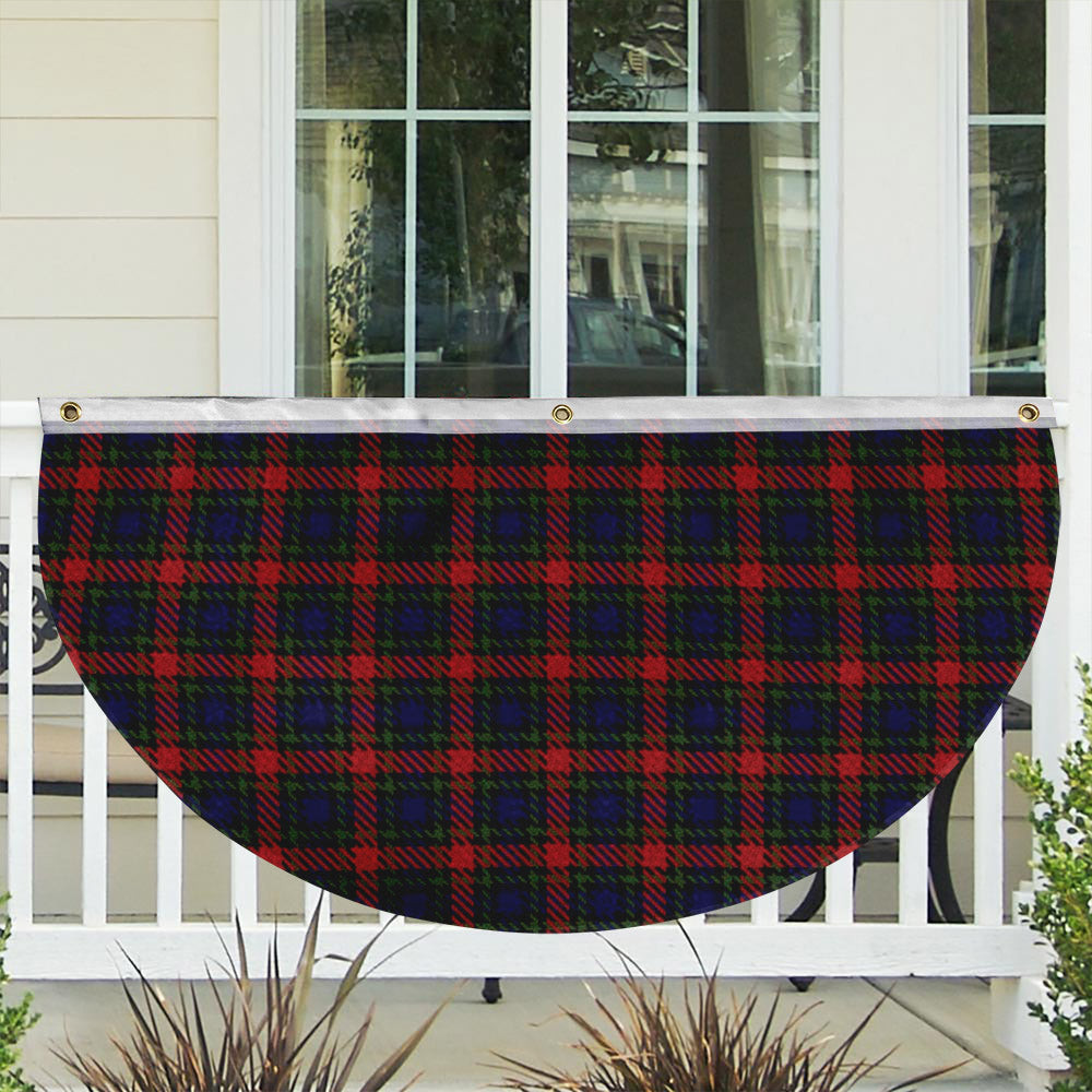 ScotsTee Shop Scottish Clark (Lion) Red Tartan Non-Pleated Fan Flag Bunting Banner