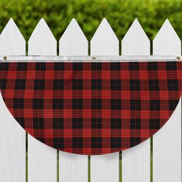 ScotsTee Shop Scottish Cameron Black and Red Ancient Tartan Non-Pleated Fan Flag Bunting Banner
