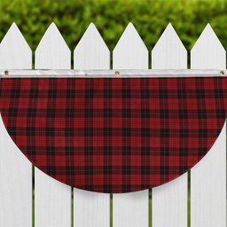 ScotsTee Shop Scottish Campbell of Armaddie Tartan Non-Pleated Fan Flag Bunting Banner