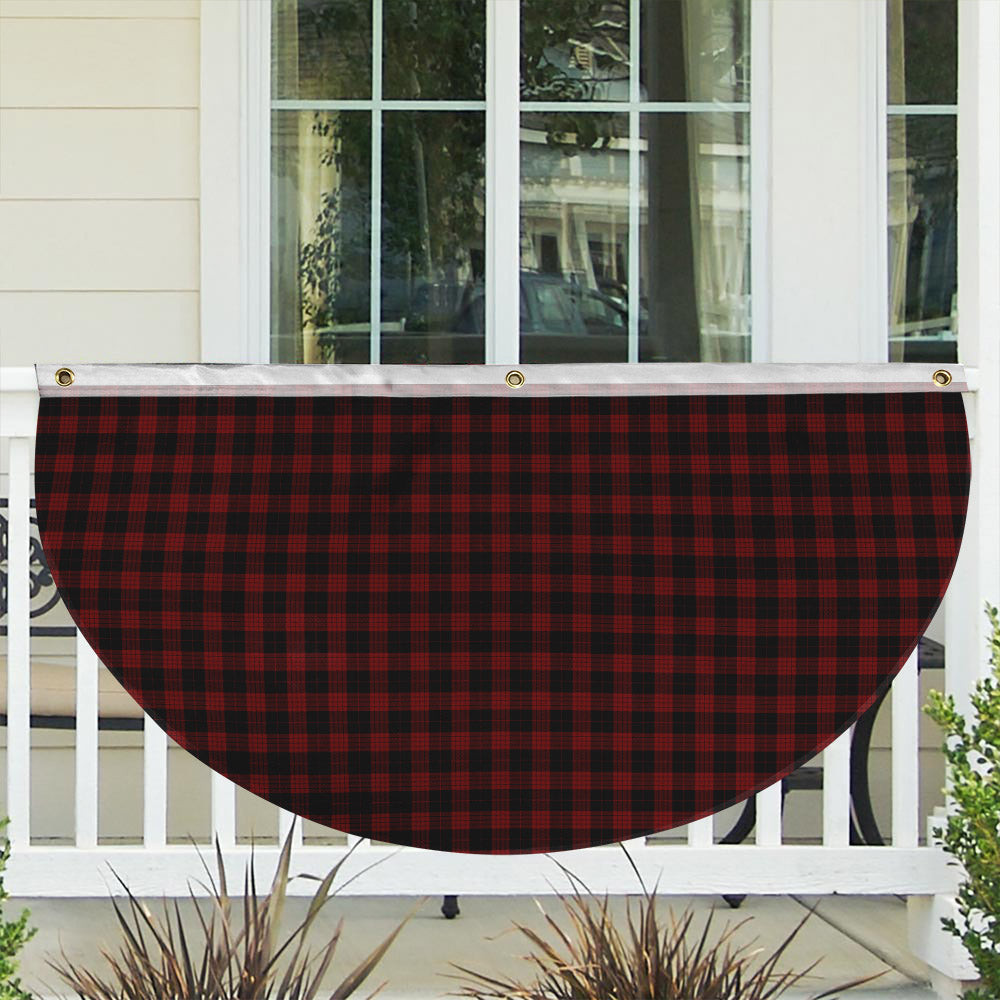 ScotsTee Shop Scottish Cameron Black and Red Tartan Non-Pleated Fan Flag Bunting Banner