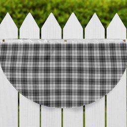 ScotsTee Shop Scottish Douglas Grey Modern Tartan Non-Pleated Fan Flag Bunting Banner