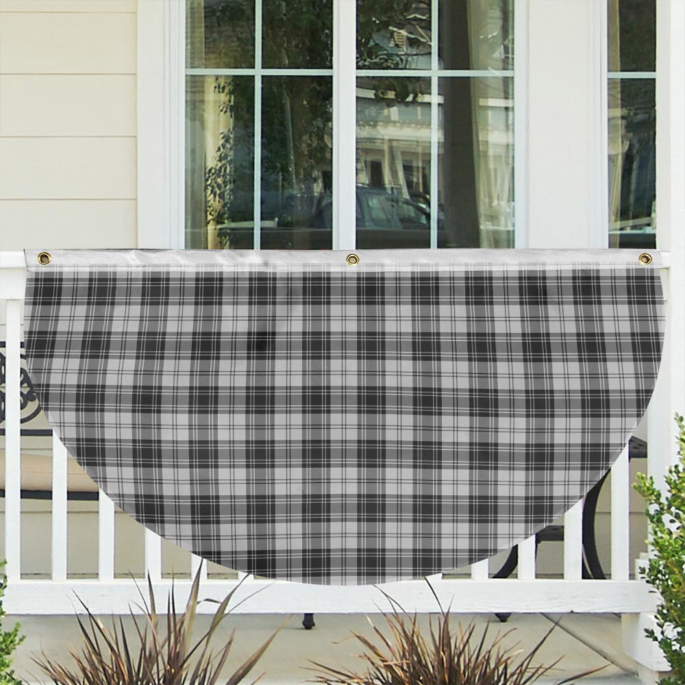 ScotsTee Shop Scottish Douglas Grey Modern Tartan Non-Pleated Fan Flag Bunting Banner